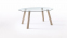 Стол деревянный со стеклянной столешницей Glam 4 Natisa TL 1162 - 1