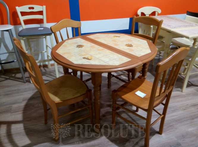 Стол деревянный с плиткой Odet Rustique F753