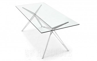 Стол металлический со стеклом SEVEN CB/4042-RC 130 G Connubia by Calligaris